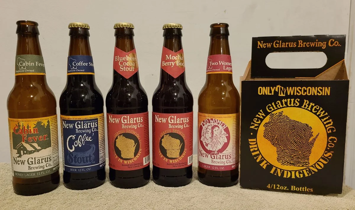 Special collection of New Glarus beers